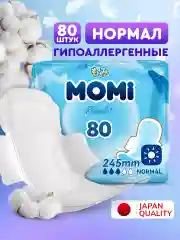 MOMI Гигиенические прокладки Normal дневные, 245 мм 80 шт