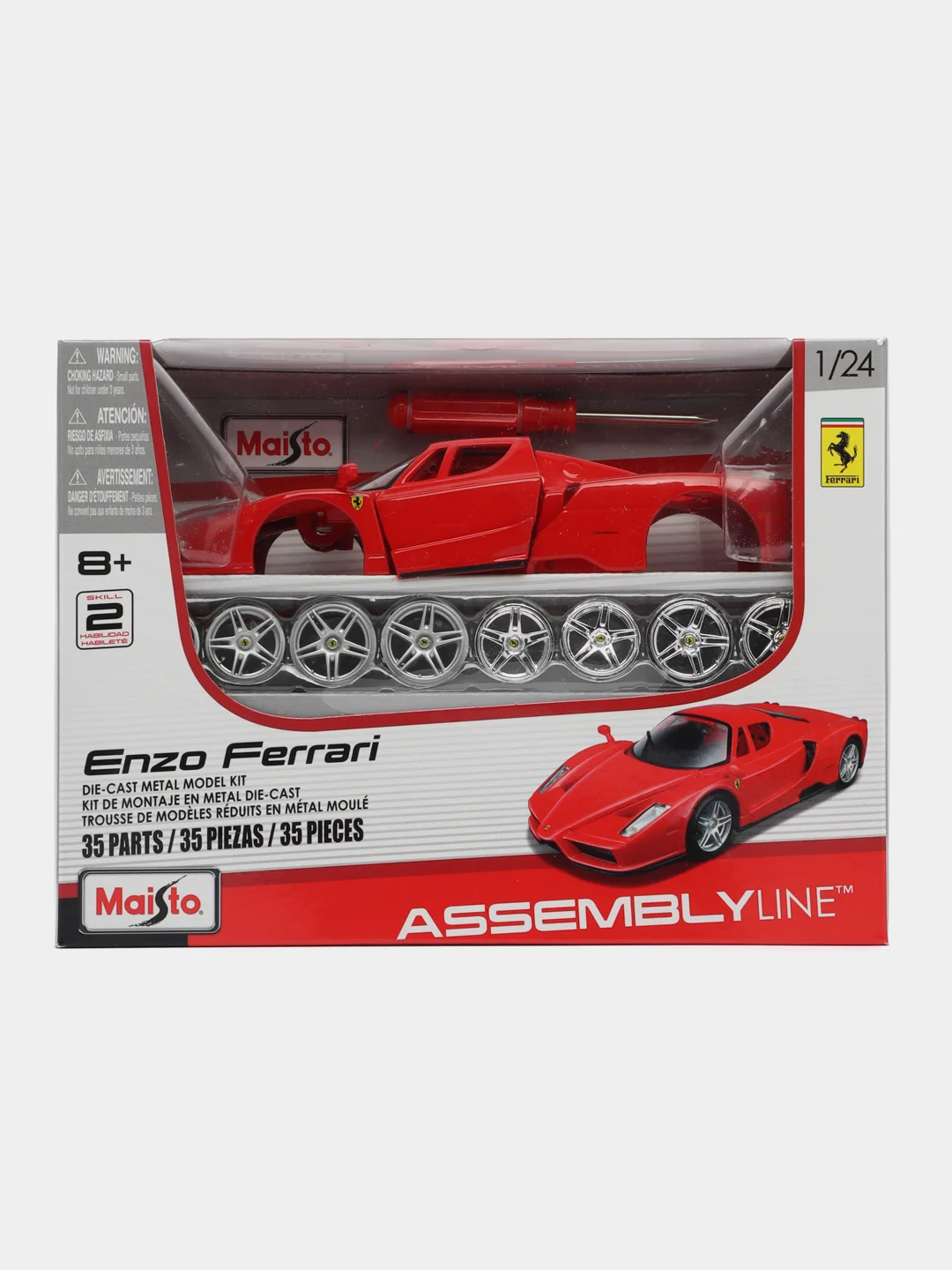 Алый коллекционная машинка металлическая сборная модель Ferrari Rafa, Enzo, F12 Феррари 488