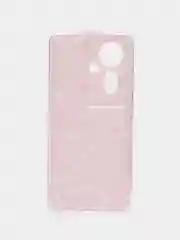 Пурпурный чехол на Oppo Reno 11F / Оппо Рено 11F прозрачный, с рисунком, с защитой камеры