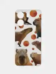 Терракотовый силиконовый чехол на Xiaomi Redmi 13C/Poco C65 (Сяоми Редми 13C/Поко С65), с рисунком