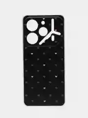 Черный силиконовый чехол на Tecno Pova 6 Pro 5G / Текно Пова 6 Про прозрачный, с рисунком