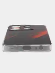 Красный чехол на Infinix Smart 7 HD / Инфиникс Смарт 7 HD прозрачный, с рисунком, защита камеры