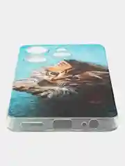 Светло-коричневый чехол на Tecno Spark 10 Pro (Текно Спарк 10 Про), прозрачный, с рисунком, защита камеры