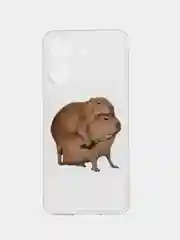 Бежевый силиконовый чехол на Xiaomi Redmi 13C/Poco C65 (Сяоми Редми 13C/Поко С65), с рисунком