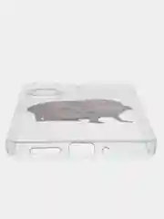 Бежевый силиконовый чехол на Xiaomi Redmi 13C/Poco C65 (Сяоми Редми 13C/Поко С65), с рисунком