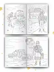 Алый раскраски для мальчиков с фигуркой солдатика в комплекте, А4 8 листов. Проф-Пресс