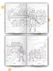 Алый раскраски для мальчиков с фигуркой солдатика в комплекте, А4 8 листов. Проф-Пресс