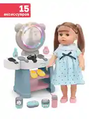 Кукла 35 см с салоном красоты, свет, звук