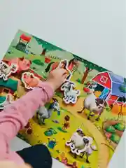 Игровой набор детский развивающий Zoo книга+пазл+фигурки "Моя маленькая ферма". Проф-Пресс
