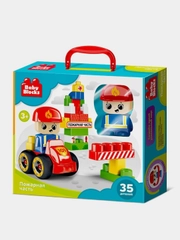 Конструктор пластиковый Десятое королевство Baby Blocks "Пожарная часть", 35 деталей