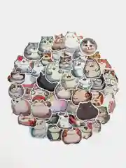 Белый стикеры мемы "Котики", 50 шт