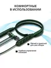 Зеленый наушники беспроводные спортивные Hoco ES64 с шейным ободком, BT V5.3, до 30 часов музыки