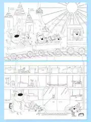 Раскраска с наклейками для детей. Макси-постер "Три кота" 340х485 мм. Проф-Пресс