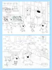 Раскраска с наклейками для детей. Макси-постер "Три кота" 340х485 мм. Проф-Пресс