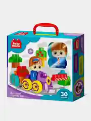 Конструктор пластиковый Десятое королевство Baby Blocks "Веселый паровозик", 30 деталей