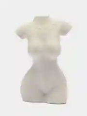 Белый женский торс из гипса