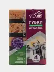 Коричневый губки для мытья посуды из. ретикулированного поролона набор 4 шт без царапин Premium