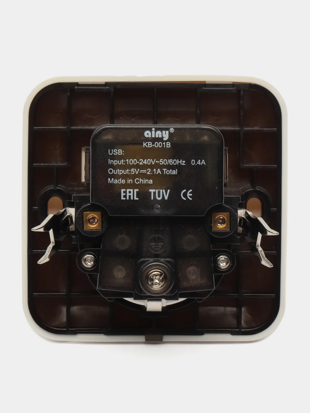 Розетка с USB портами белая