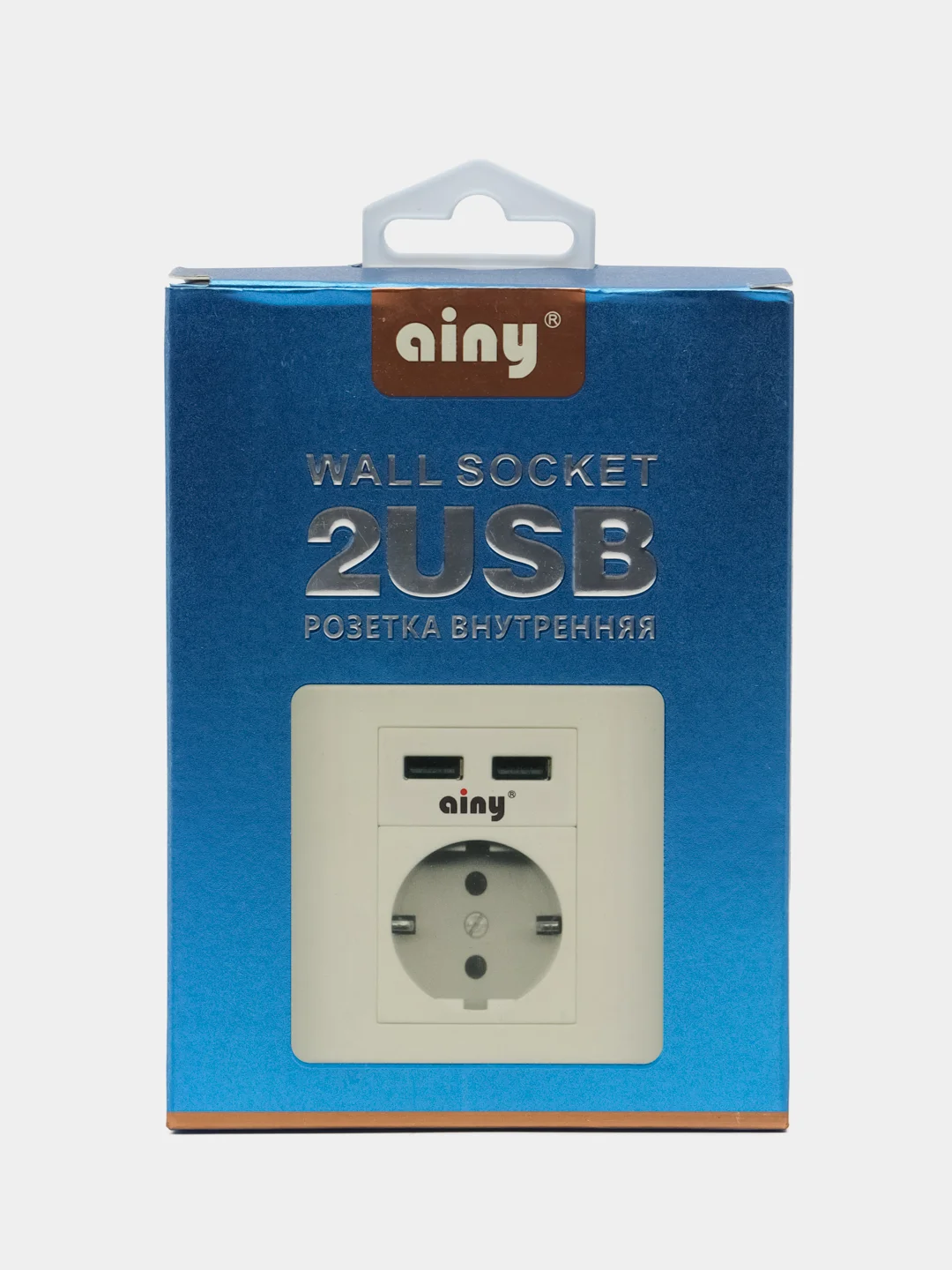 Розетка с USB портами белая
