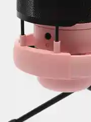 Розовый конденсаторный студийный USB-микрофон для записи голоса, белый / розовый