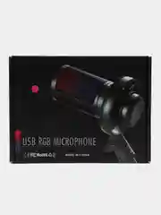 Розовый конденсаторный студийный USB-микрофон для записи голоса, белый / розовый