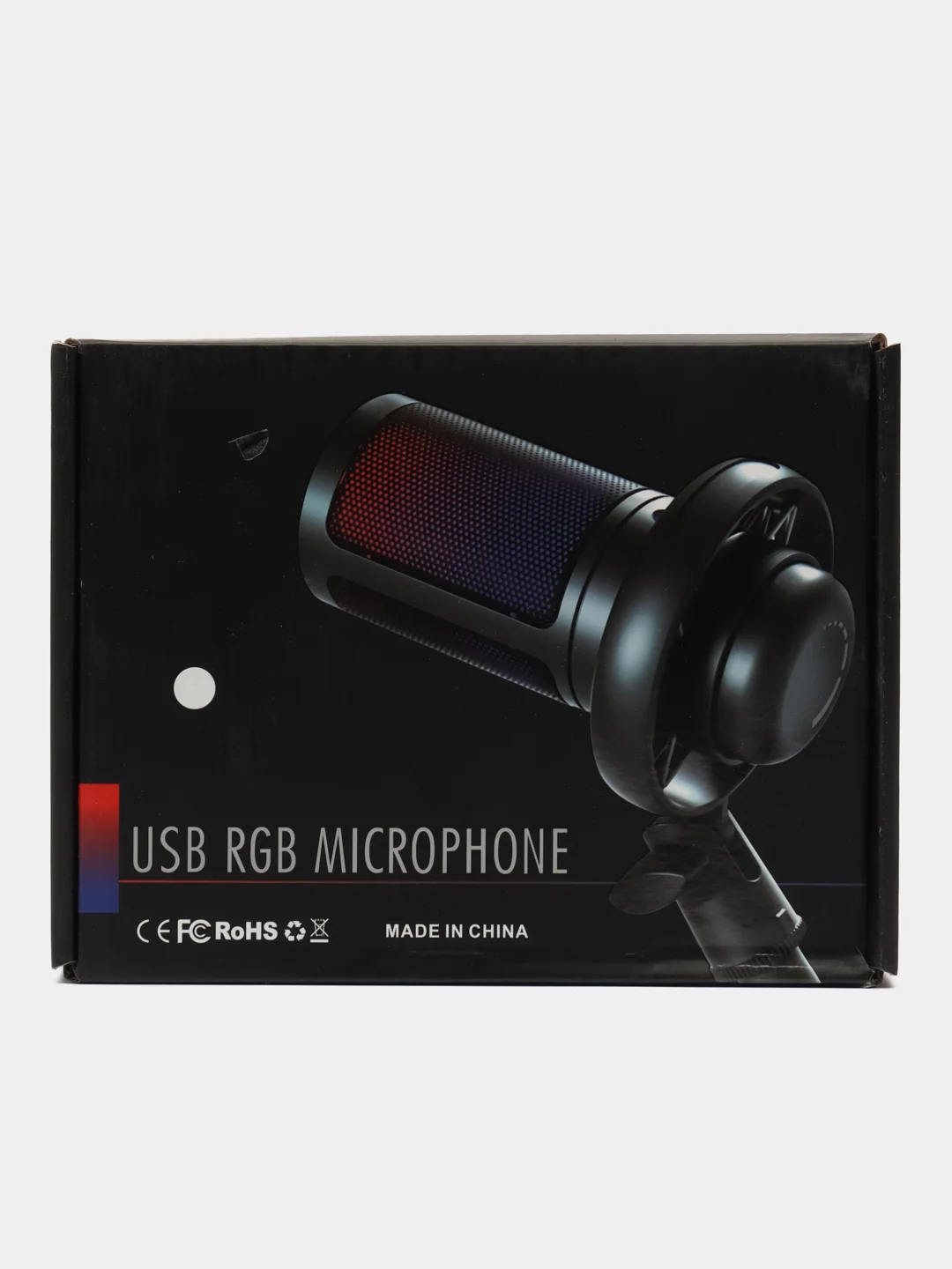 Белый конденсаторный студийный USB-микрофон для записи голоса, белый / розовый
