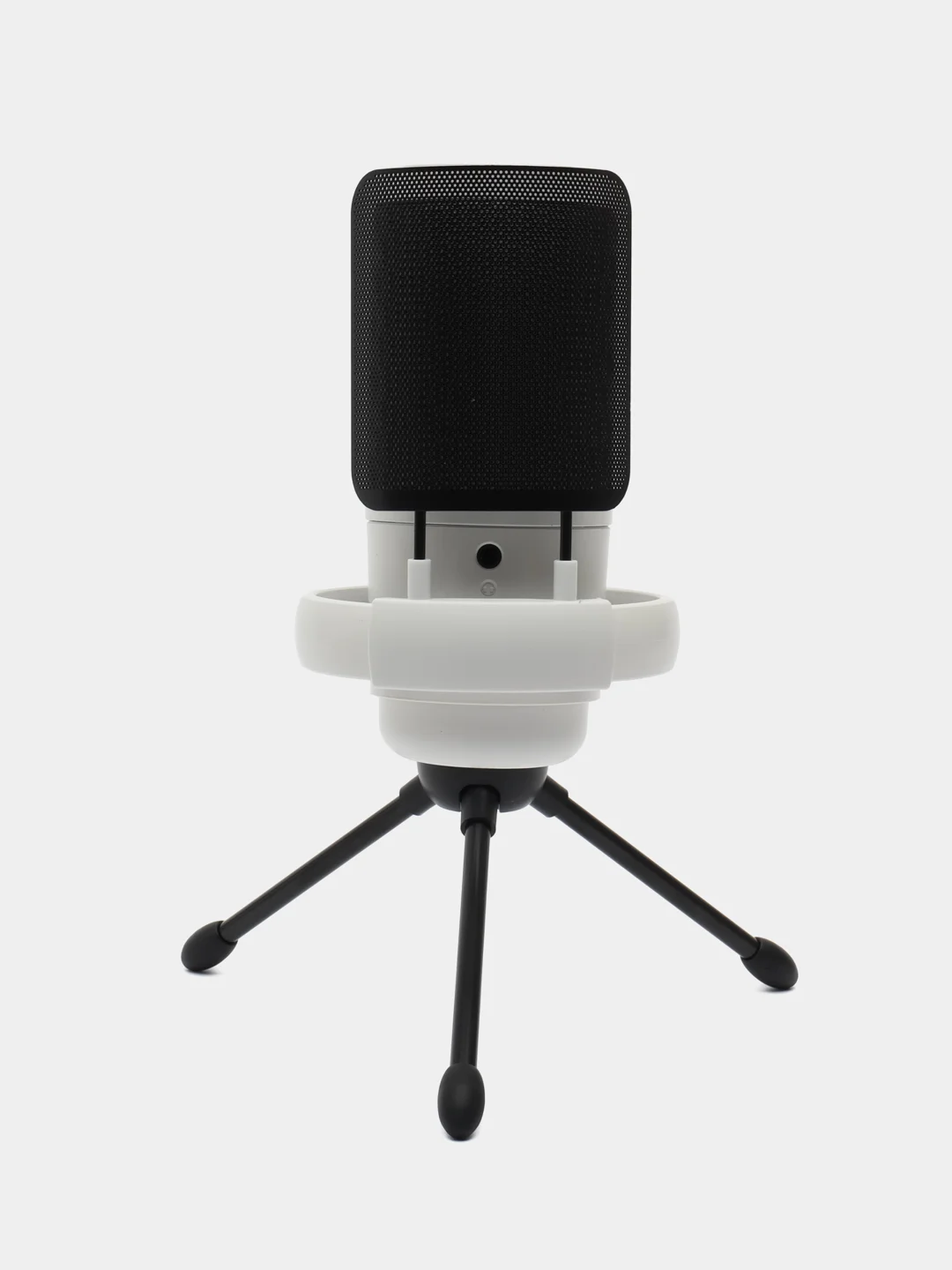 Белый конденсаторный студийный USB-микрофон для записи голоса, белый / розовый
