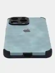 Небесно-голубой чехол на айфон 11, 14, 14 Pro, 14 Pro Max, 15, с усиленной защитой углов