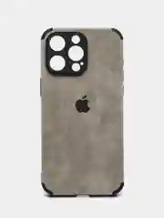 Серый металлик чехол на айфон 11, 14, 14 Pro, 14 Pro Max, 15, с усиленной защитой углов