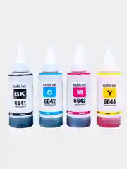 Разноцветный чернила для принтеров Epson T664 4 цвета для L100,L110,L120,L200,L222,L210,L300,L350