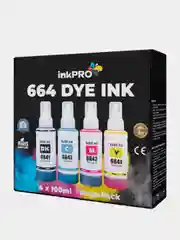 Желтый чернила для принтеров Epson T664 4 цвета для L100,L110,L120,L200,L222,L210,L300,L350