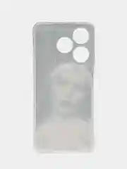 Бронзовый чехол на Tecno Spark 10/10C (Текно Спарк 10/10С), прозрачный, с рисунком, защита камеры