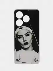 Бронзовый чехол на Tecno Spark 10/10C (Текно Спарк 10/10С), прозрачный, с рисунком, защита камеры