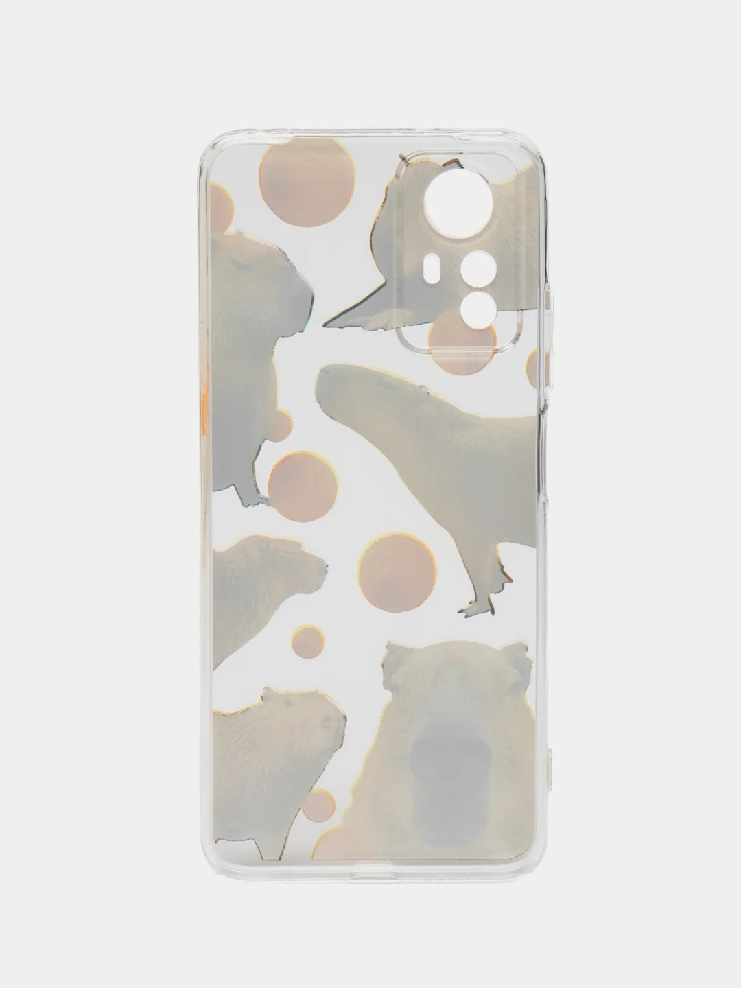 Терракотовый чехол прозрачный на Xiaomi Redmi Note 12S (Сяоми Редми Нот 12S), с рисунком, защита камеры