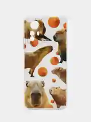 Терракотовый чехол прозрачный на Xiaomi Redmi Note 12S (Сяоми Редми Нот 12S), с рисунком, защита камеры