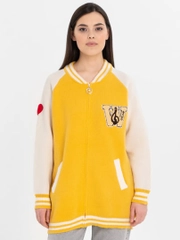 Женский бомбер свободного кроя, oversize