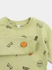 Зеленый пижама детская, для мальчика