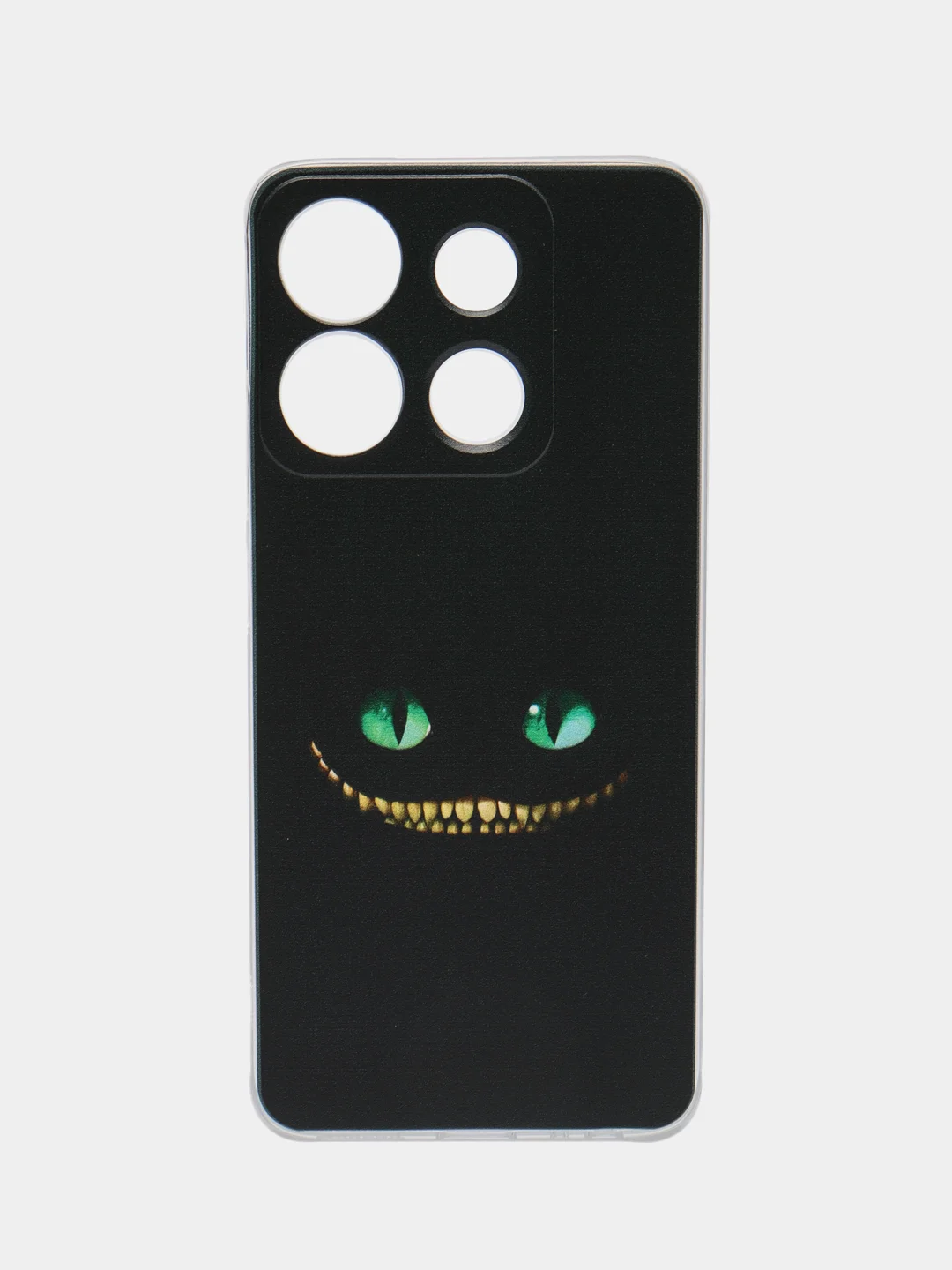 Черный чехол на Infinix Smart 7 HD / Инфиникс Смарт 7 HD прозрачный, с рисунком, защита камеры