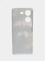 Коричневый силиконовый чехол на Tecno Pova 5 (Текно Пова 5), прозрачный, с рисунком, защита камеры