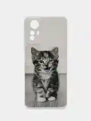 Молочный чехол прозрачный на Xiaomi Redmi Note 12S (Сяоми Редми Нот 12S), с рисунком, защита камеры