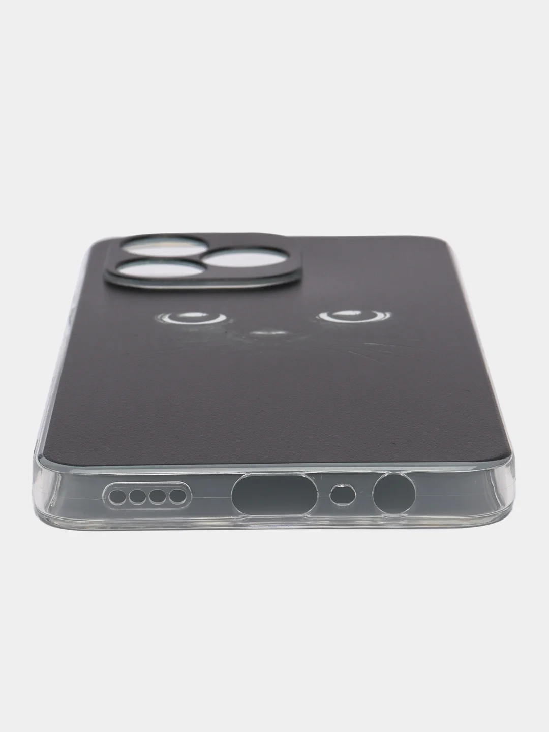 Шоколадный силиконовый чехол на Realme C53/C51 (Реалми С53/С51), прозрачный, с рисунком, защита камеры