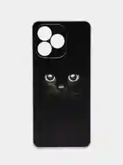 Шоколадный силиконовый чехол на Realme C53/C51 (Реалми С53/С51), прозрачный, с рисунком, защита камеры