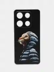 Фуксия чехол для Infinix Note 30 Pro (Инфиникс Нот 30 Про), прозрачный, с рисунком, защита камеры