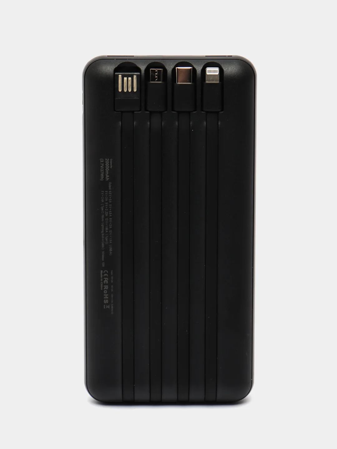 Черный power Bank Повербанк 20000mah Внешний аккумулятор