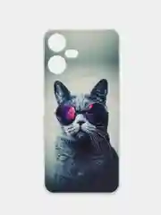 Синий меланж чехол на Tecno Pova Neo 3 (Текно Пова Нео 3), прозрачный, с рисунком, защита камеры