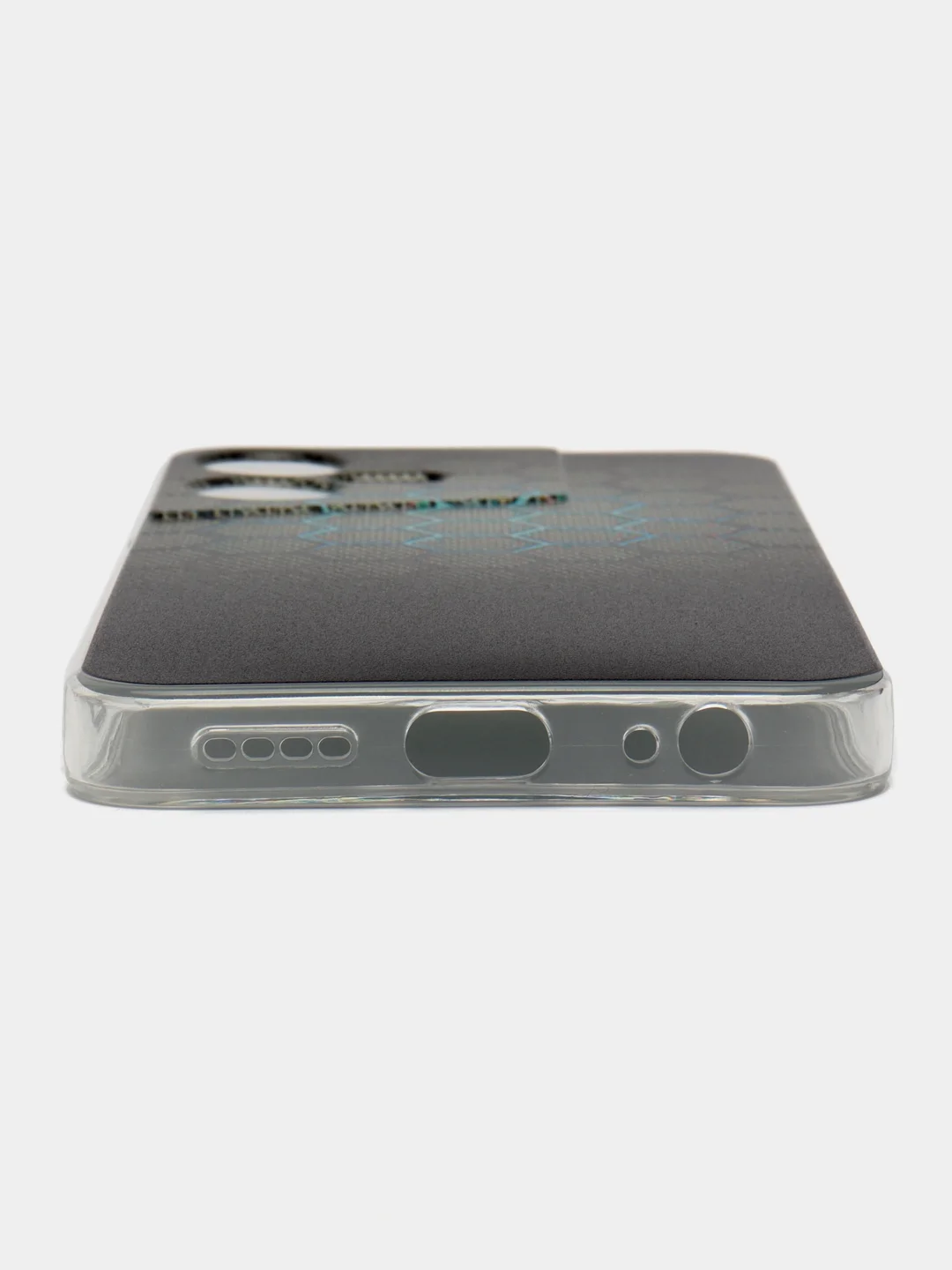 Темно-синий чехол на Tecno Pova Neo 3 (Текно Пова Нео 3), прозрачный, с рисунком, защита камеры