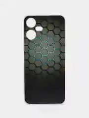 Темно-синий чехол на Tecno Pova Neo 3 (Текно Пова Нео 3), прозрачный, с рисунком, защита камеры