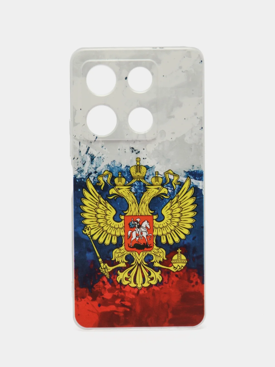 Синий чехол для Infinix Note 30 Pro (Инфиникс Нот 30 Про), прозрачный, с рисунком, защита камеры