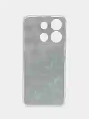 Бирюзовый чехол на Infinix Smart 7 HD / Инфиникс Смарт 7 HD прозрачный, с рисунком, защита камеры