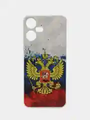 Синий чехол на Tecno Pova Neo 3 (Текно Пова Нео 3), прозрачный, с рисунком, защита камеры